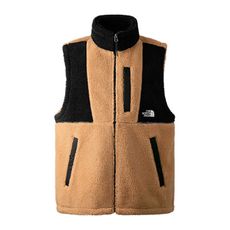 The North Face 中性 保暖多口袋立領休閒抓絨背心《棕》81SD/保暖背心/羊羔绒背心