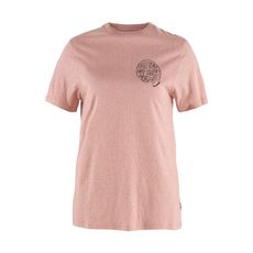 Fjallraven 小狐狸 女 LuHemp Blend Out Here T恤《粉白玫瑰》F14