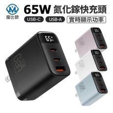 CYKE 65W 氮化鎵GaN 三孔數顯 PD快充 充電器 TYPE-C USB 充電頭 手機 平板