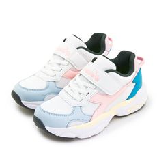 diadora 迪亞多那 19cm-23cm 輕量4E寬楦避震慢跑鞋 白藍粉 11095 中童