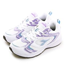 diadora 迪亞多那 專業輕量復古慢跑鞋 E楦反光系列 白紫藍 33672 女