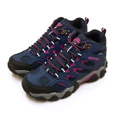 lotto 專業多功能防水戶外踏青健行登山鞋 REX ULTRA系列 藍紫 3816 女