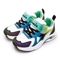 diadora 迪亞多那 19cm-23cm 輕量寬楦緩震慢跑鞋 白藍綠 11070 中童