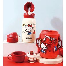 【杯具熊】四葉草兒童保溫杯 吃貨kitty (保溫杯、一杯三蓋、316不鏽鋼、630ml)