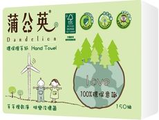 蒲公英 環保擦手紙 150張x5包x4串/箱【偏遠地區不配送】