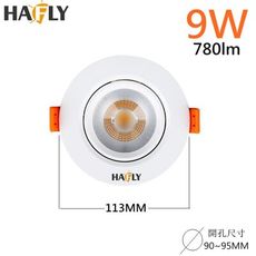 HAFLY 9W LED 投射崁燈 HF-9509 崁孔90MM 高流明 全電壓