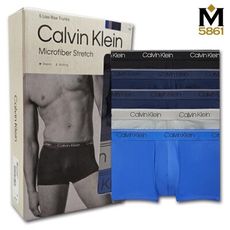 【CK】Calvin Klein 男內褲 四角男內褲 彈纖 中低腰 超值5件盒組／多色原廠盒裝