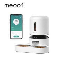 【meoof】膠囊寵物自動餵食器 Wi-Fi 連線版 3L雙碗 寵物餵食器 自動餵食器