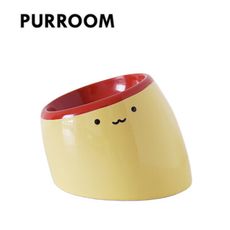 【PURROOM】布丁貓 飼料碗 貓碗 狗碗 寵物碗 寵物陶瓷碗 斜口碗 小雞餐具