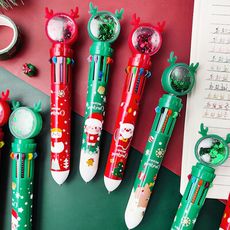 聖誕交換禮物10色原子筆 原子筆 聖誕節交換禮物 聖誕節 交換禮物 聖誕節禮物 耶誕節 耶誕禮物