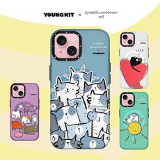 【YOUNGKIT】原創潮流 iPhone 15 6.1吋 萌咪系列 Magsafe聯名防摔手機殼