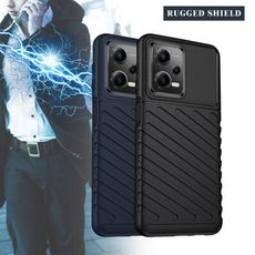 【RUGGED SHIELD】雷霆系列 POCO X5 5G 軍工氣墊減震防摔手機殼