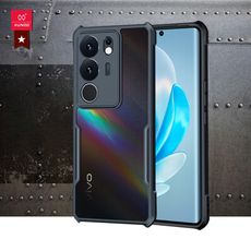 【XUNDD】軍事防摔 vivo V29 5G 鏡頭全包覆 清透保護殼 手機殼(夜幕黑)