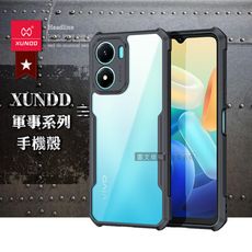 【XUNDD 訊迪】軍事防摔 vivo Y02s 鏡頭全包覆 清透保護殼 手機殼(夜幕黑)