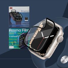 【Pmma】Apple Watch Series 9/8/7 3D透亮抗衝擊保護軟膜 螢幕保護貼