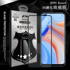 【VXTRA】全膠貼合 OPPO Reno4 5G 滿版疏水疏油9H鋼化頂級玻璃膜(黑)