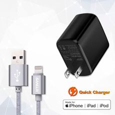 【台灣三洋】MFi原廠認證線 Lightning USB 傳輸充電線(1M)+30W 雙孔充電器