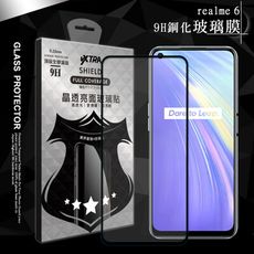 【VXTRA】全膠貼合 realme 6 滿版疏水疏油9H鋼化頂級玻璃膜(黑)