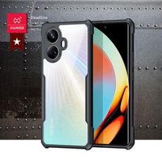 【XUNDD 訊迪】軍事防摔 realme 10 Pro+ 鏡頭全包覆 清透保護殼 手機殼(夜幕黑)