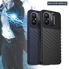 【RUGGED SHIELD】雷霆系列 紅米Redmi 12C 軍工氣墊減震防摔手機殼