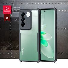 【XUNDD 訊迪】軍事防摔 vivo V27 5G 鏡頭全包覆 清透保護殼 手機殼(夜幕黑)