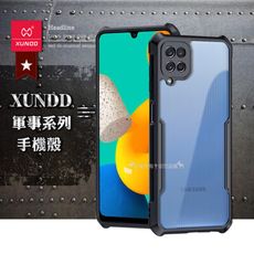 【XUNDD 訊迪】軍事防摔 三星 Galaxy M32 鏡頭全包覆 清透保護殼 手機殼-夜幕黑