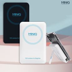 【MINIQ】15W磁吸立架 10000無線充電 PD+QC3.0電量顯示行動電源