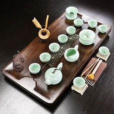 【3C精品閣】整套功夫陶瓷茶具 茶盤茶具組 茶具組 泡茶組 茶具套裝 茶盤