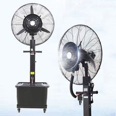 【3C精品閣】110V工業風扇 650mm牛角扇 電風扇 噴霧落地風扇 可加冰加水霧化落地扇