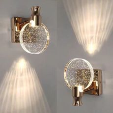 【3C精品閣】 LED水晶壁燈16CM 床頭壁燈 浴室鏡櫃燈 走廊燈 三色變光裝飾燈 過道燈