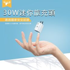 [Youtuber獅心瘋Leo推薦]台灣品牌PD+QC 30W 迷你 雙孔 快充旅充頭 通過國家認證