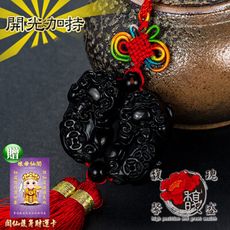 貔貅【忠貞黑曜石吊飾】錢 皮包 飾品 招財 紅線 水晶 開運 事業 防小人 含開光 NS0329