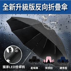 SGS 十二骨LED反向摺疊自動雨傘