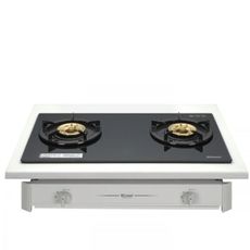 林內【RBTS-227GC(B)_LPG】雙口玻璃嵌入爐RBTS-227GC(B)瓦斯爐桶裝瓦斯