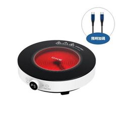 DIKE【HKE610WT】黑晶溫控電陶爐電磁爐(7-11商品卡200元)