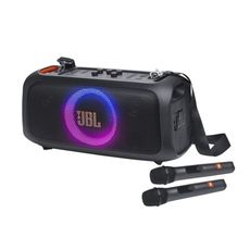 JBL【ESSENTIAL】便攜式燈光派對喇叭附二支無線麥克風PARTYBOX-ON-THE-GO