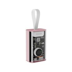 飛利浦【DLP5715CP】行動電源透明款粉色DLP5715C行動電源(7-11商品卡100元)