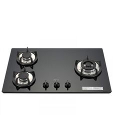 林內【RB-302GH-B_LPG】三口玻璃防漏檯面爐黑色鑄鐵爐架瓦斯爐(全省安裝)