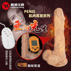 【獨愛情趣精品】【買一送二】肌肉真莖系列 雙脈衝 智能加溫多功能充電陽具(亞洲先生)