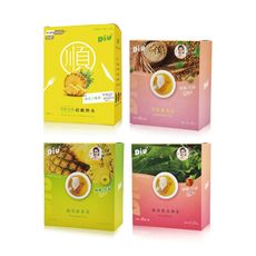 丟丟妹Diu+ 超纖酵素黃金土鳳梨14包/盒+丟丟茶8包x3盒-鳳梨酵素茶/藤黃果洛神茶/大麥薄荷茶