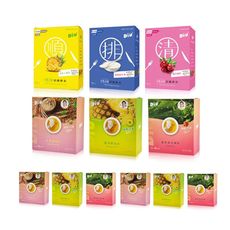 丟丟妹Diu+ 超纖酵素綜合口味組14包x3盒+丟丟茶8包x9盒-鳳梨酵素茶/藤黃果洛神茶/大麥薄荷