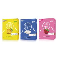 丟丟妹Diu+ 超纖酵素綜合口味組14包x3盒42包(莓果/優格益生菌/黃金土鳳梨)