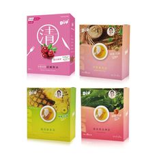丟丟妹Diu+ 超纖酵素莓果14包/盒+丟丟茶8包x3盒(鳳梨酵素茶/藤黃果洛神茶/大麥薄荷茶)