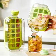 Artist精選 涼夏製冰格隨行杯水壺2入(500ml+800ml)