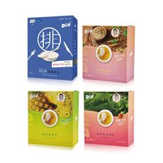 丟丟妹Diu+ 超纖酵素優格益生菌14包/盒+丟丟茶8包x3盒-鳳梨酵素茶/藤黃果洛神茶/大麥薄荷茶