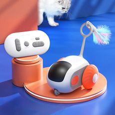 【多種模式！智能避障】 逗貓跑跑車替換頭 逗貓神器 自動逗貓棒 電動逗貓 寵物玩具 貓咪玩具 貓玩具