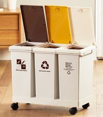 【一鍵彈蓋！多款容量】 分類垃圾桶 24L 廚房垃圾桶 回收垃圾桶 移動式垃圾桶 分隔垃圾桶 垃圾桶