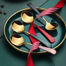 電鍍鈦金 北歐風不鏽鋼湯匙 葡萄牙餐具 環保湯匙 創意湯匙 小湯勺 餐具 湯匙 湯勺 勺子