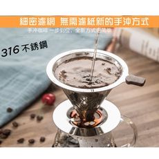 【台灣milomix】雙層316不鏽鋼濾網杯1－2人份（小號）/咖啡濾杯