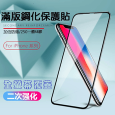 iPhone滿版鋼化玻璃保護貼6/7/8/Plus/X/XS/XR/XSMAX/ i12
